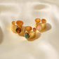 Minimalist Round Bead Signet Ring for Women