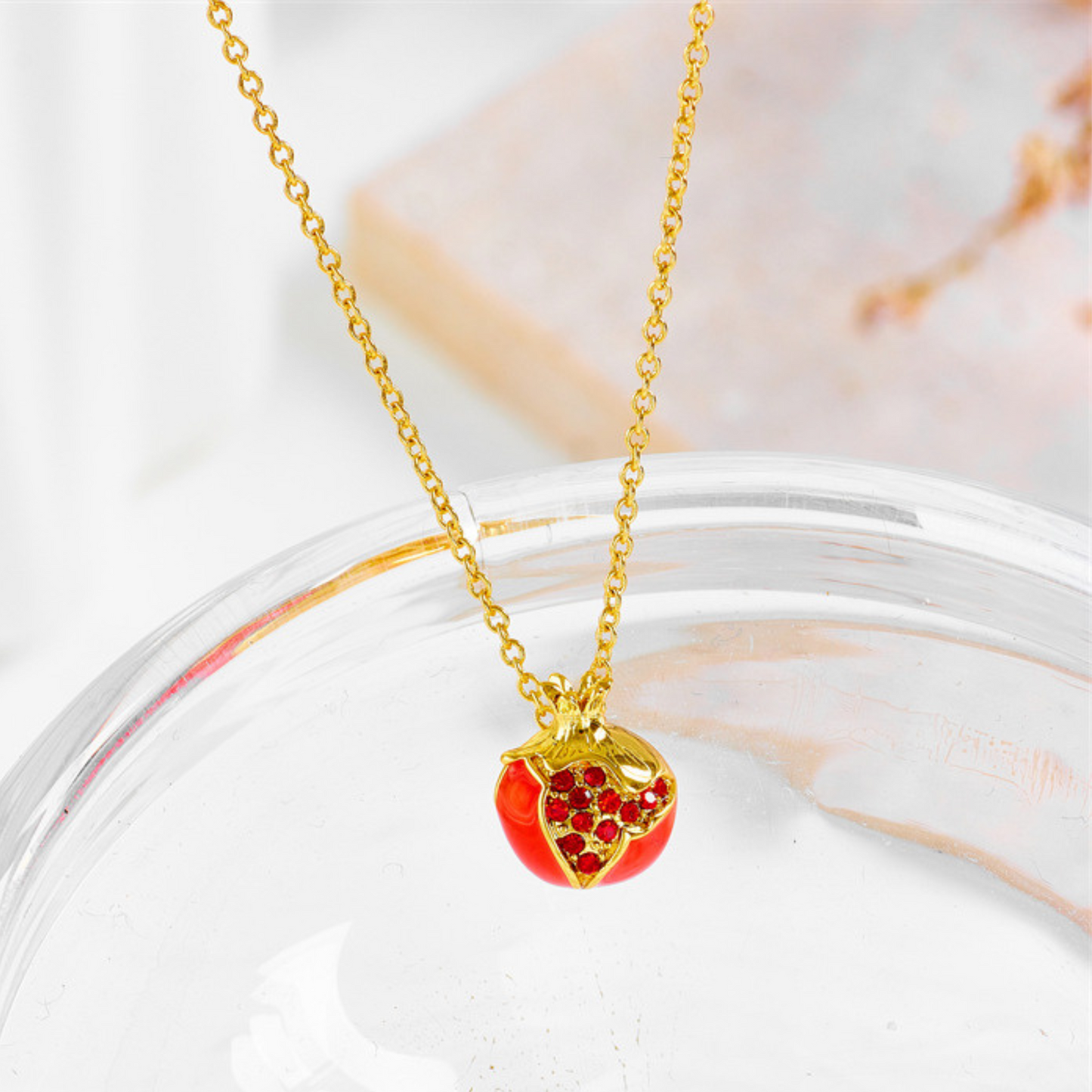 Minimalist Cherry Pendant Necklace for Women