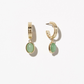 Statement Green Gemstone Drop Earrings for Women