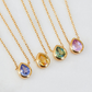 Minimalist Colorful Gold Zircon Necklaces for Women