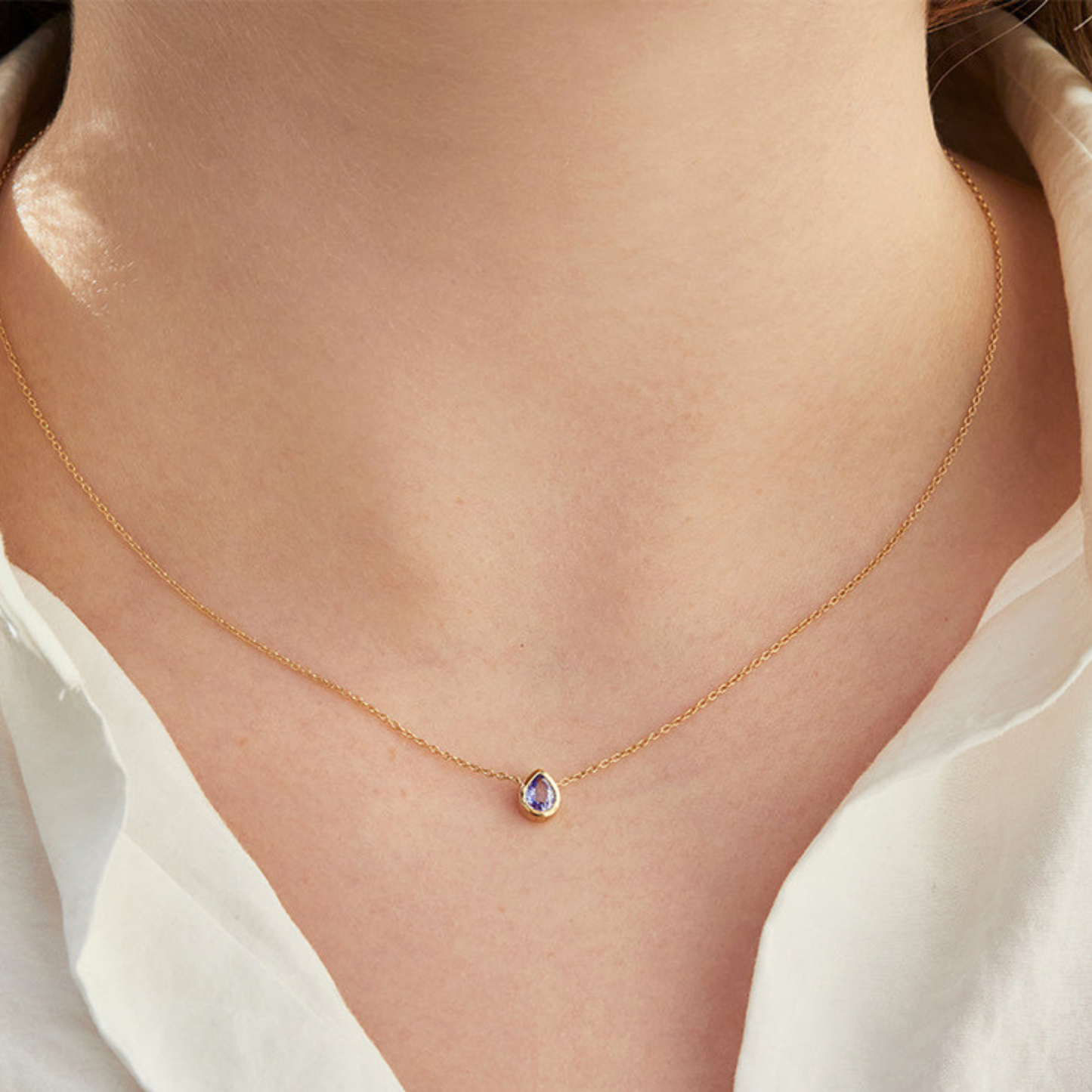 Minimalist Colorful Gold Zircon Necklaces for Women