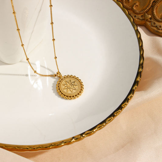 Minimalist Sun Celestial Pendant Necklace for Women