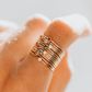 Minimalist Gold Birthstone Rings for Women