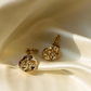 Gold Sculpted Zodiac Earrings for Women