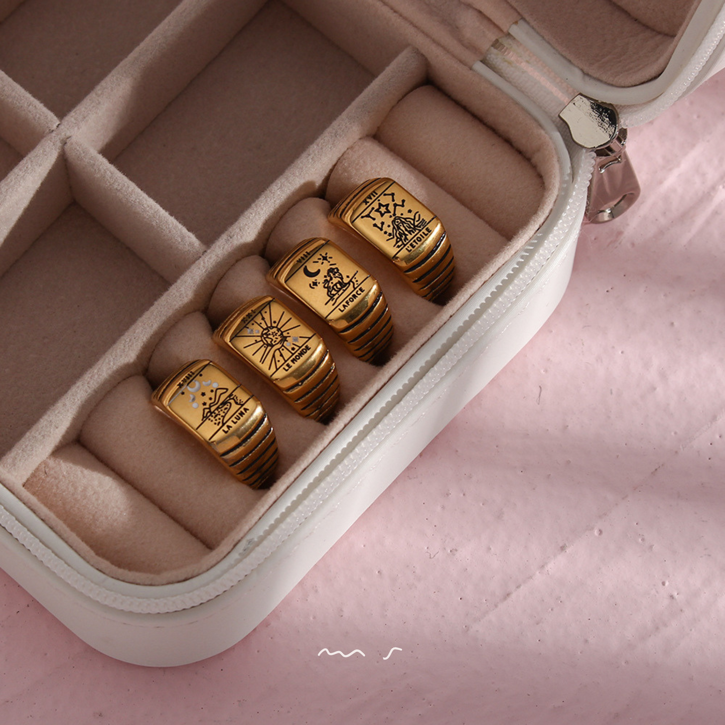 Vintage Tarot Gold Filled Ring for Women