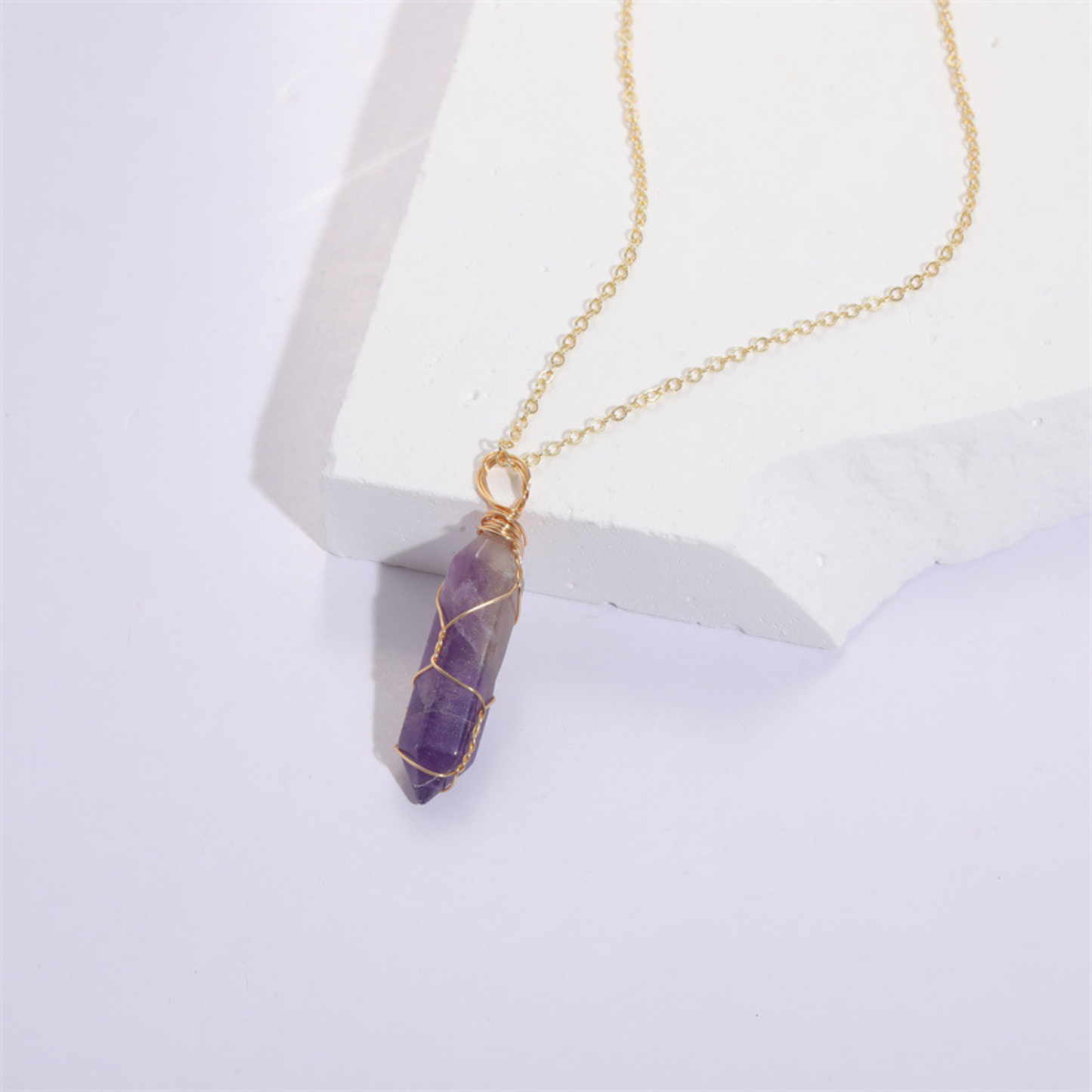 Minimalist Crystal Tower Pendant Necklace for Women