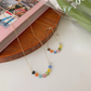 Handmade Opal Heart Beaded Necklace for Women