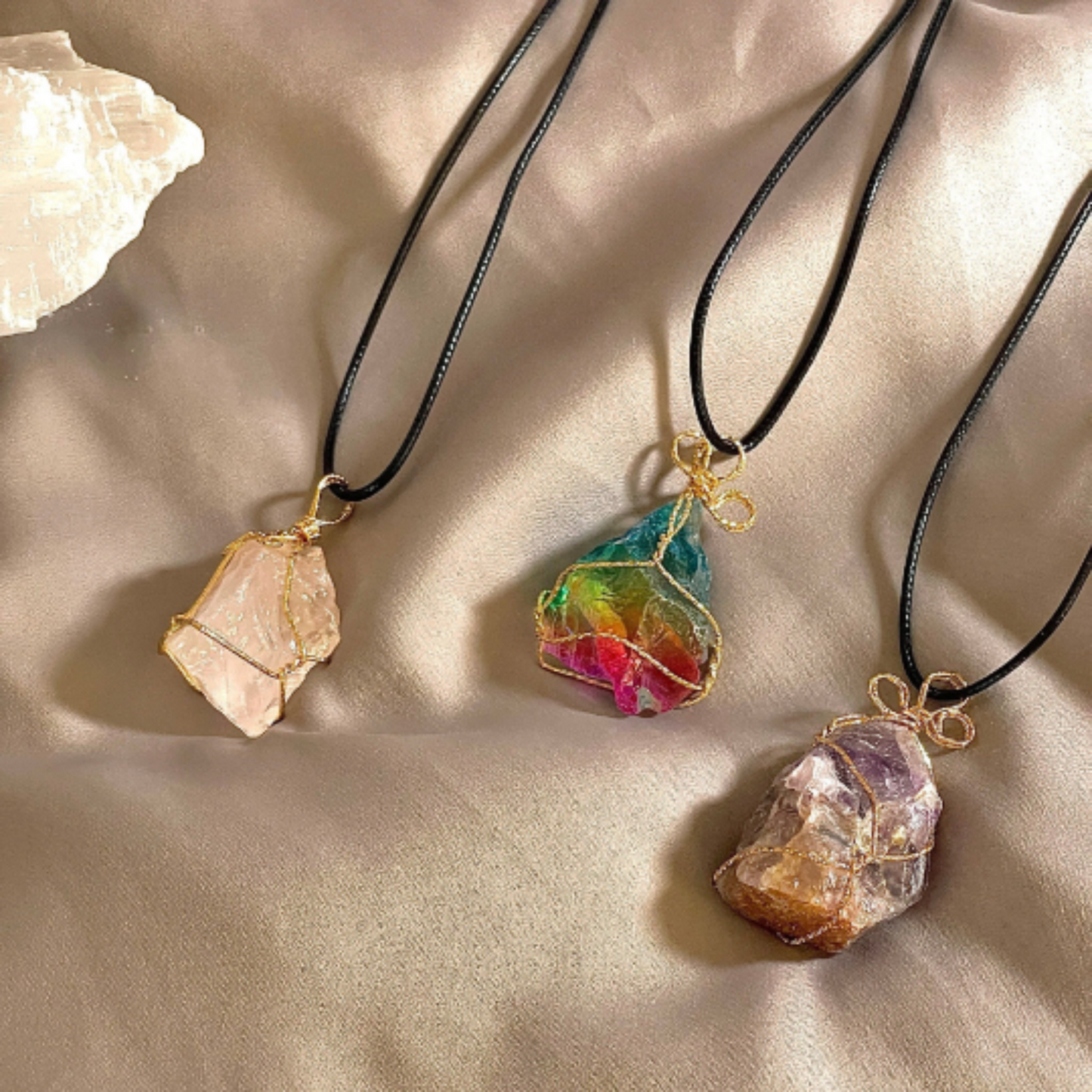 Handmade Colorful Crystal Pendant Necklace for Women