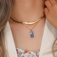 Minimalist Blue Evil Eye Pendant Necklace for Women