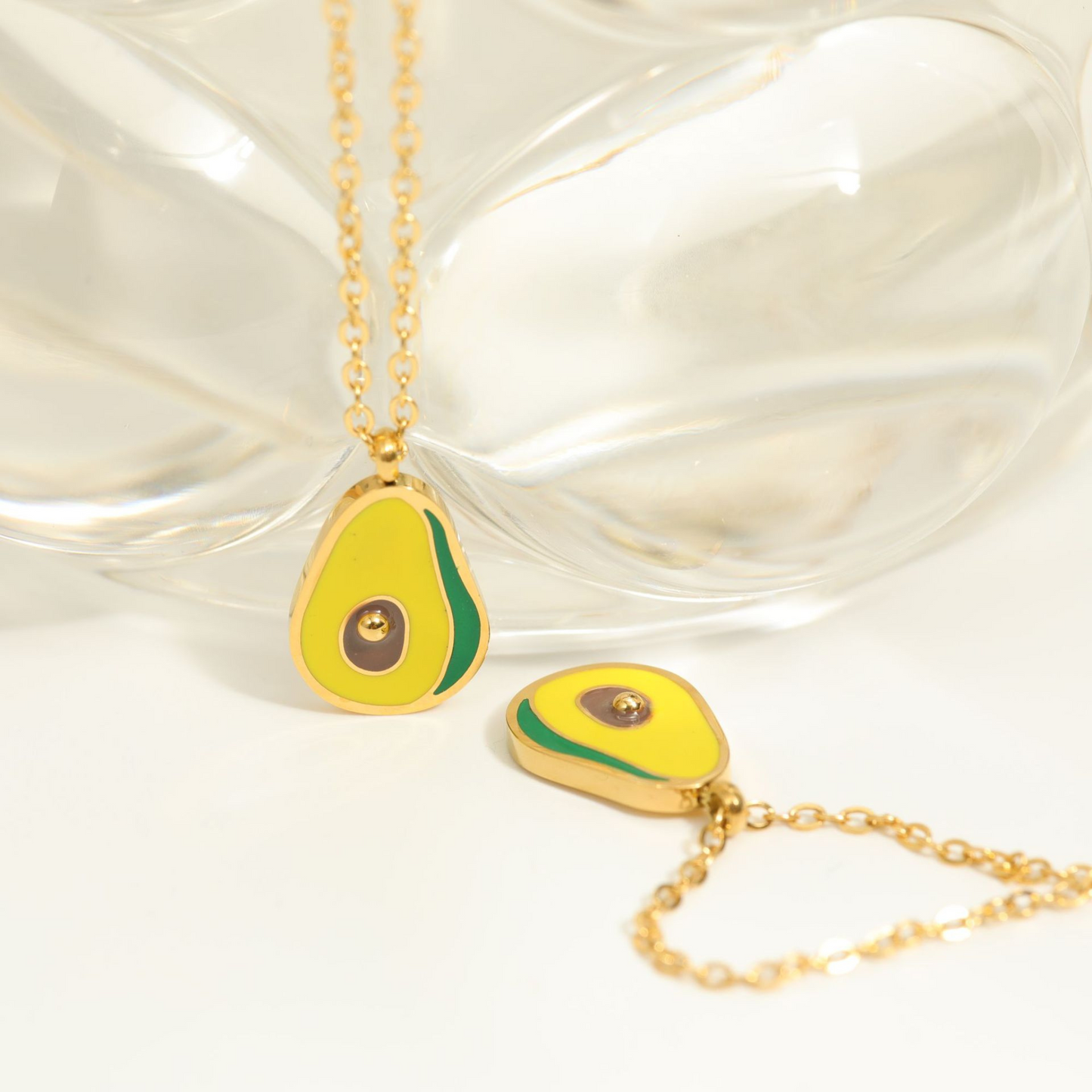 Minimalist Avocado Pendant Necklace for Women