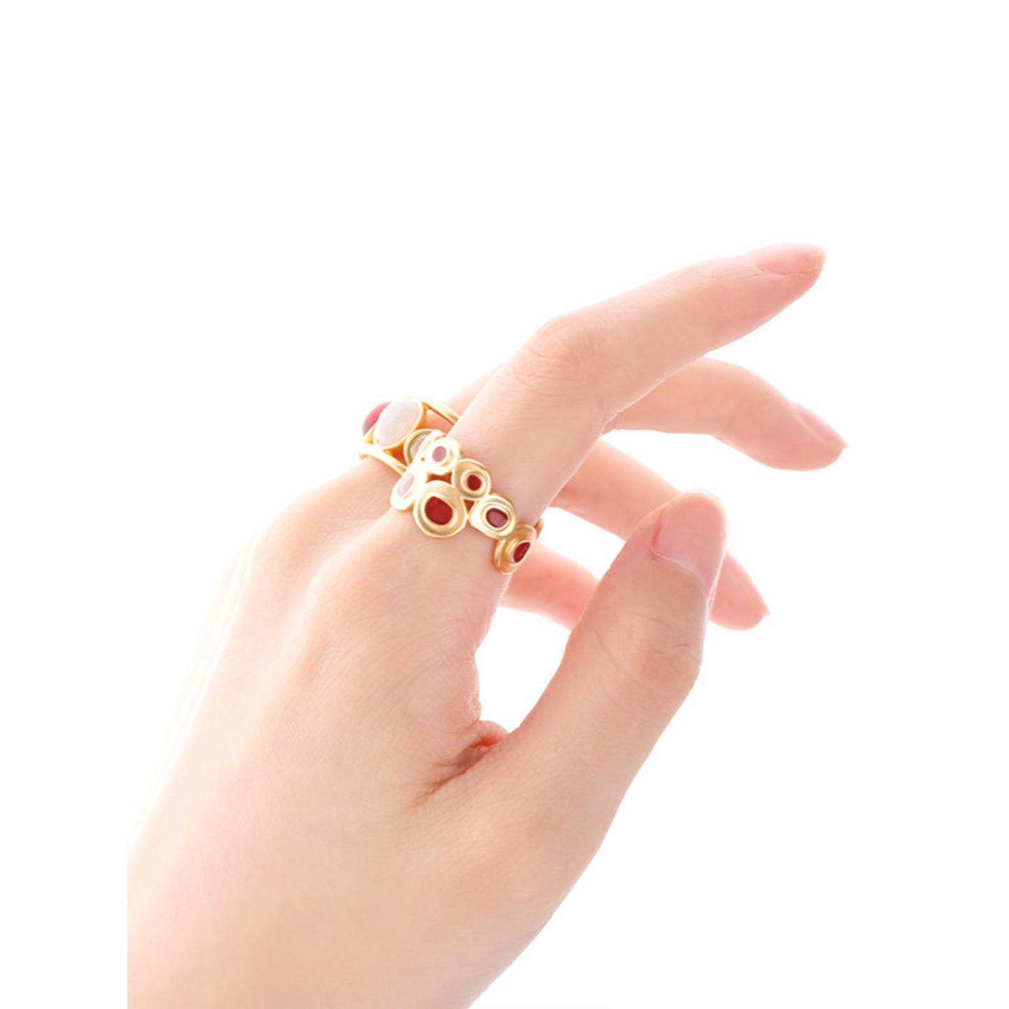 Colorful Simple Gemstone Rings for Women