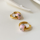 Minimalist Gold Evil Eye Hoop Earrings for Women