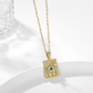 Gold Evil Eye Statement Pendant Necklace for Women
