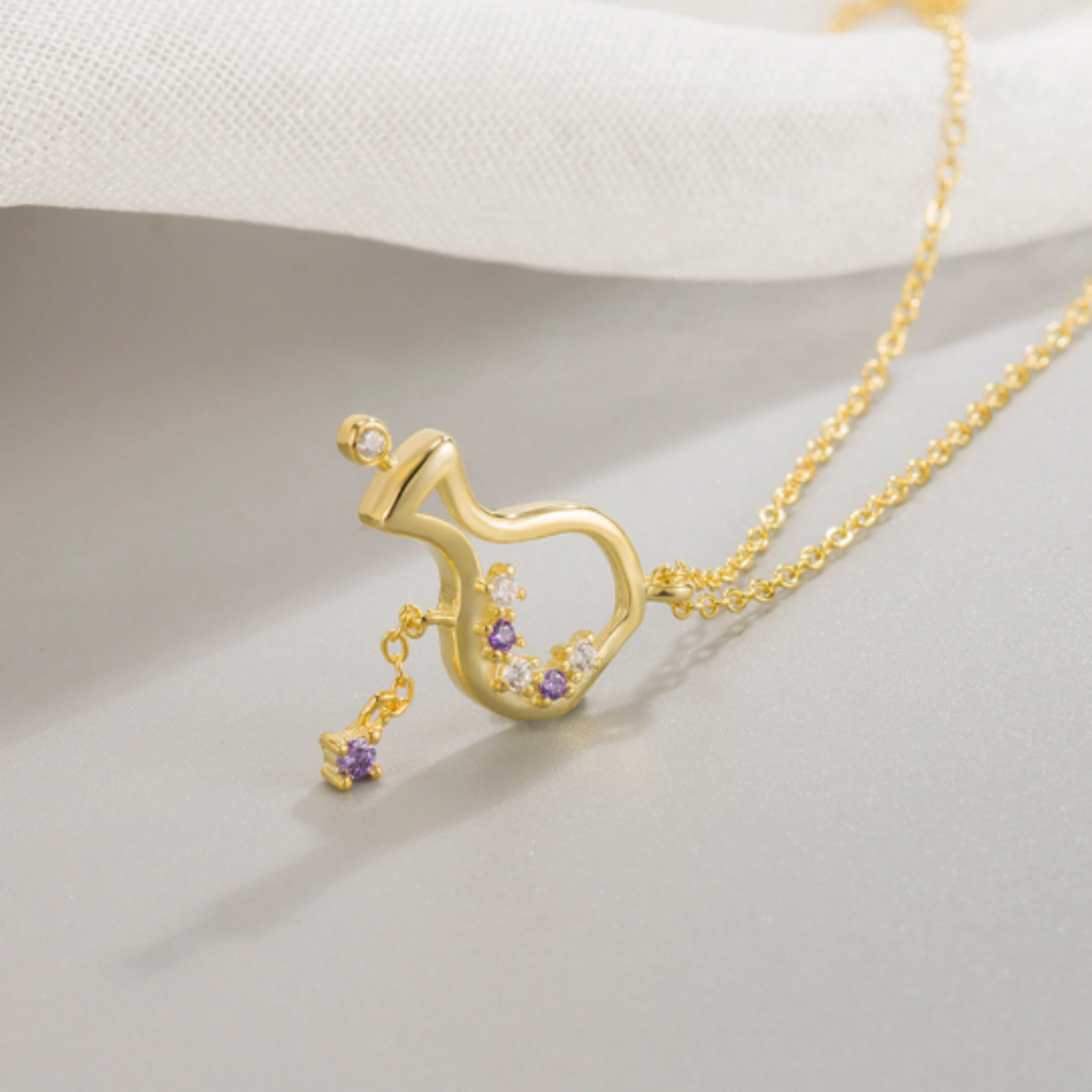 14K Gold Plated Sterling Silver Zodiac Sign Necklace