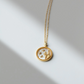 Gold Zodiac Coin Necklace and Earrings Set for Women