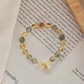 Natural Yellow Crystal Beaded Bracelet for Women