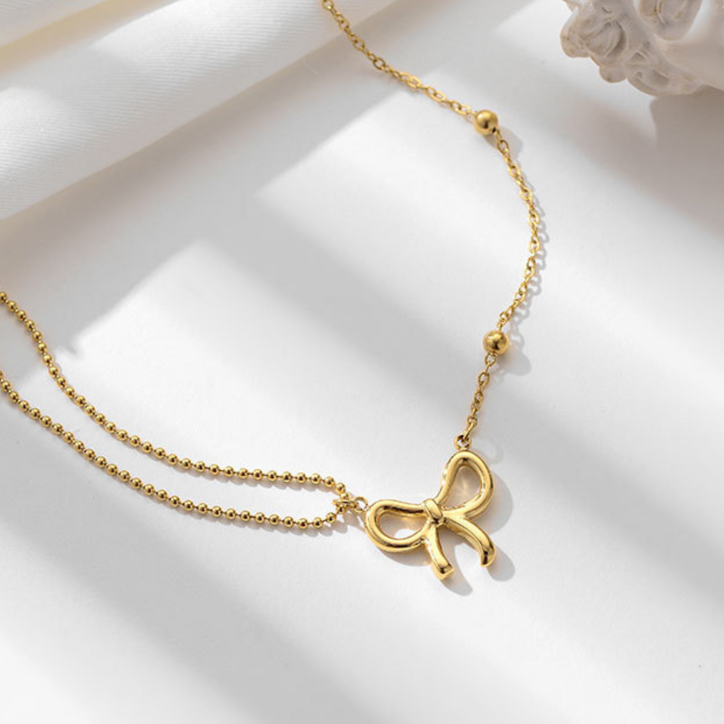 Minimalist Gold Chain Butterfly Pendant Necklace for Women