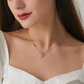 Minimalist Pink Crystal Pendant Necklace for Women