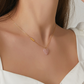 Minimalist Pink Crystal Pendant Necklace for Women